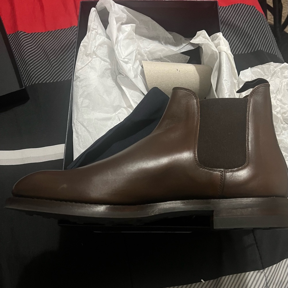 Polo Ralph Lauren/Sz 9 Ruddington Calf Chelsea Calf Skin leather boot Made in UK